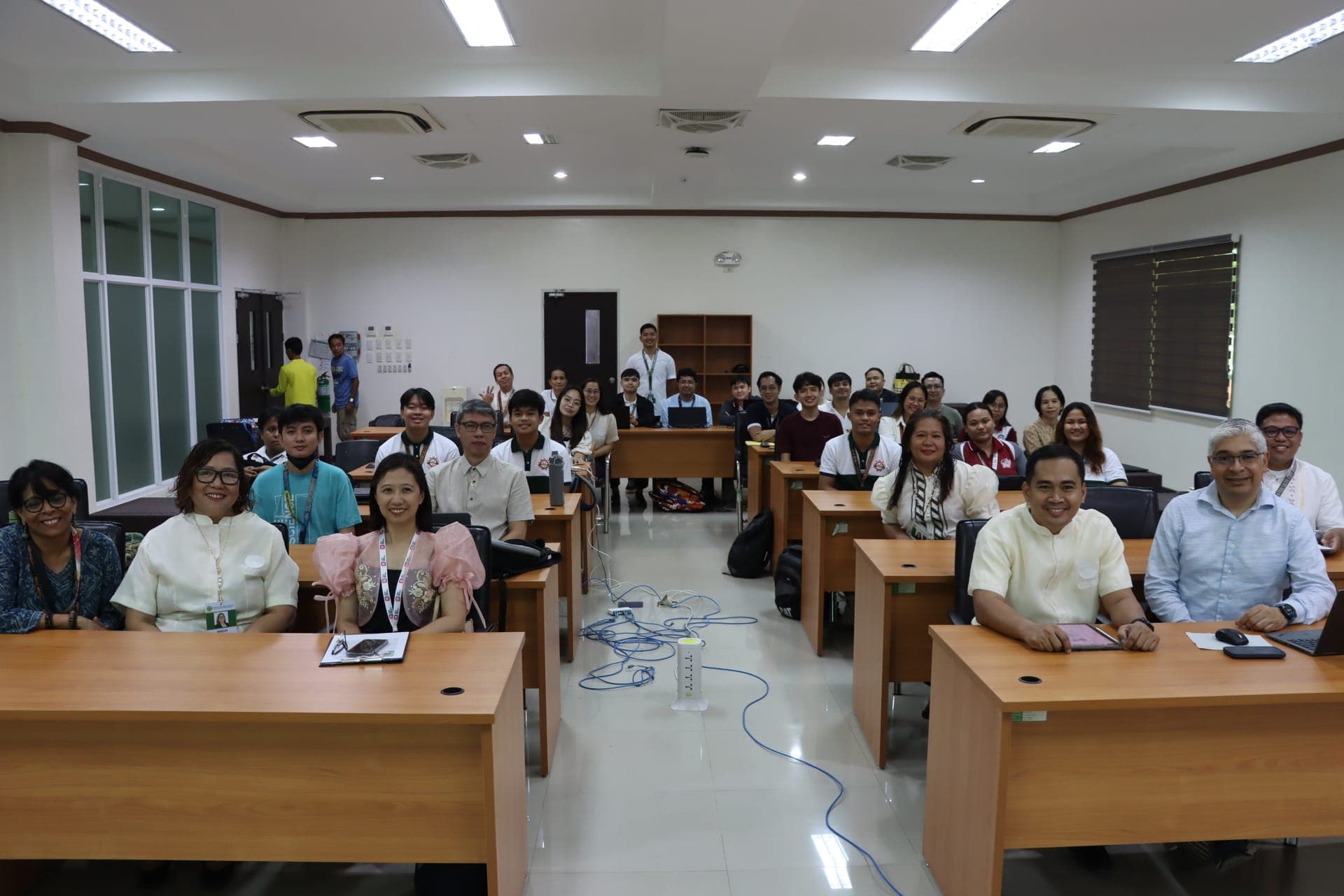 Participants seated in a classroom on the first day of training at Central Luzon State University, Philippines